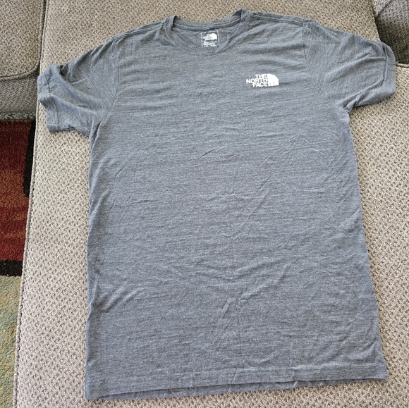 The North Face Classic Tee Shirt Men Sz L Gray Logo Short Sleeve Athleisure - Picture 4 of 13